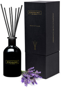 Benevolence LA Reed Diffusers for Home, Lavender & Eucalyptus Relaxing Fragrance | Aromatherapy Reed Diffuser Sticks with Gift Box, Scented Sticks fo