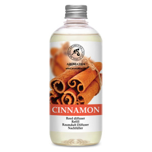 Cinnamon Reed Diffuser Refill with Natural Essential Cinnamon Oil 17 oz - Fresh & Long Lasting Fragrance - Best for Aromatherapy - Home - Office - Fi