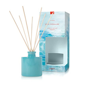 Thymes Petite Reed Diffuser Set  Includes Rattan Wood Sticks, Fragrance Oil, & Glass Bottle  Home Fragrance Oil Diffuser  Luxury Home Decor  Gues