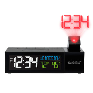 La Crosse Technology 616-1950-INT Pop-Up Bar Projection Alarm Clock with USB Charging Port