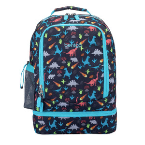 Bentgo Kids 2-in-1 Backpack & Insulated Lunch Bag - Durable 16 Backpack & Lunch Container in Unique Prints for School & Travel - Water Resistant, Pa