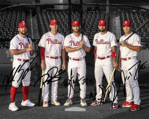 Ikonic Fotohaus Bryce Harper Schwarber Realmuto Hoskins Castellanos Signed Photo Autograph Print Wall Art Home Decor