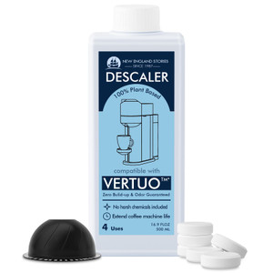 (12 Months Supply) Descaling Kit Compatible with Nespresso Vertuo, Odorless Coffee Brewer Machine Descaler Set, Liquid Descaling Solution for Nespres