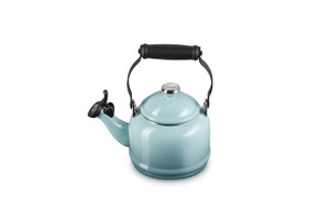 Le Creuset Enamel On Steel Demi Tea Kettle with Metal Finishes, 1.25 qt., Sea Salt