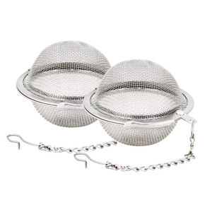 Fu Store 2pcs Stainless Steel Mesh Tea Ball 2.1 Inch Tea Strainers Teas Infuser Strainer Filters for Teas