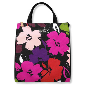 Kate Spade New York Cute Lunch Bag for Women, Large Capacity Lunch Tote, Adult Lunch Box with Silver Thermal Insulated Interior Lining and Storage Po