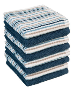 Bumble Premium Dish Cloths Towel 12"x12" | 100% Natural Ring Spun Cotton Tea Towel Set | 430 GSM | Highly Absorbent & Soft Dish Towels | 8 Pack - 4 P