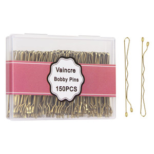 Vaincre Blonde Bobby Pin for Buns, 150 Count Hair Pins Bulk with Storage Case, Pain-Free Hair Clips for Women and Girls (Blonde, 2 inch)