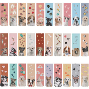 MWOOT 30 Pieces Dogs Magnetic Bookmarks,Lovely Puppy Page Markers for Student Teens Reading Lover,Cute Pet Face Magnet Book Clips Marks for Office Ho