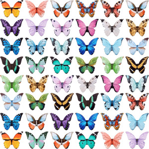 Nezyo 48 Pcs Butterfly Magnetic Bookmarks Cute Foldable Page Markers Clips for Book Lovers Students Reading Stationery Supplies Office Presents(Butte