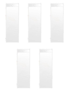 Sowaka 5 Sheets Bookmark Sleeves Plastic Clear Book Markers Cover Holder with Hole Vinyl Photo Booth Sleeve for DIY Crafting Christmas Valentines Da