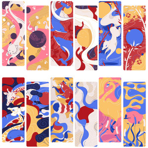 Livin Harmony Japanese Bookmarks for Women & Kids - Cute Bookmarks for Book Lovers - Book Marks for Japanese School Supplies - Cool Aesthetic Bookmar