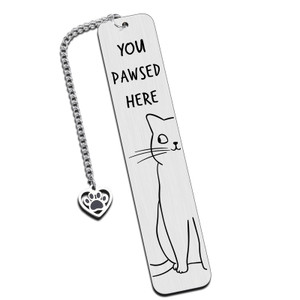 Cute Bookmarks, Cat Bookmark for Women Men, Cat Gifts for Cat Lovers, Birthday Gifts for Women, Teen Girl Gifts Trendy Stuff, Book Marks for Reading