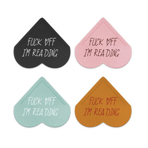 LSVGSAK Leather Heart Bookmarks - 4pcs Corner Page Book Marks Accessories for Women Friends Teachers Students Book Reading Lovers,for School Home Off