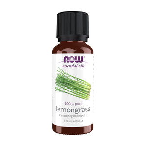 NOW Essential Oils, Lemongrass Oil, Uplifting Aromatherapy Scent, Steam Distilled, 100% Pure, Vegan, Child Resistant Cap, 1-Ounce