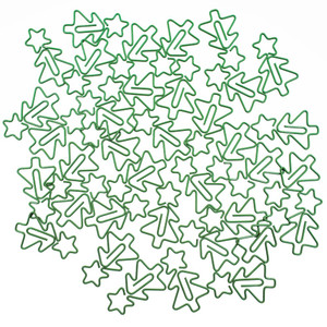 30 Pcs Christmas Tree Shaped Paper Clips Bookmark Metal Art Clips Office Supplies Set Binder Folders Metal File Holder for Notebooks Scrapbooks File