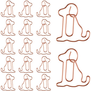 25Pcs Dog Shaped Paper Clips Cute Animal Bookmarks Animal Shaped Cute Paperclip for Office School Supplies Bookmark Office School Party Notebook, Boo