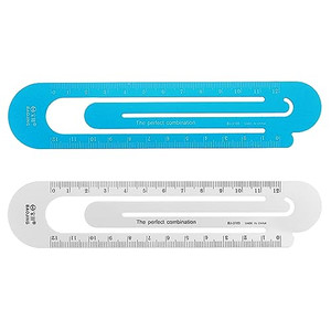 HARFINGTON Straight Ruler 12cm Metric Bookmark Clip Ruler Metal Aluminum Alloy Scale on Both Sides Measuring Scale Tool for Measure Study Reading Cla