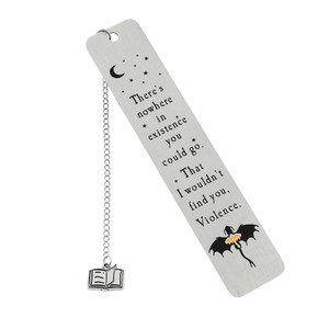 Engraved Black Dragon Stainless Steel Book Mark - Dark Metal Bookmarks Reading Marks Book Lovers Collections School Supplies Gifts for Friends Teache