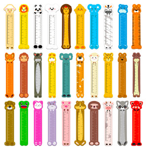 Chinco 60 Pcs Cute Animal Bookmarks for Kids Funny Ruler Reading Marks Back to School Gifts for Cartoon Animal Theme Bookmark Ruler for Kids Girls St