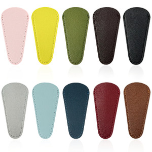 NEETUE 10 Pcs 2.95×1.45in Embroidery Scissors Sheath, Small Scissors with Cover Scissors Protective Cover Scissors Leather Sheath for Scissors Protec