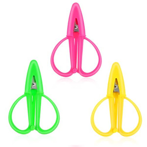 Mini Scissors, 3 Pcs Multicolor Tiny Travel Scissors Portable Small Craft Scissor with Cover, 2.6x1.6 Inch Stainless Steel Detail Sewing Scissor for