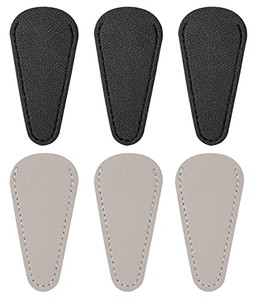 Scissors Sheath Penta Angel 6Pcs Small Embroidery Sewing Scissors Mini Snips Trimming Nipper Eyebrow Leather Protective Cover for Home Office (Black,