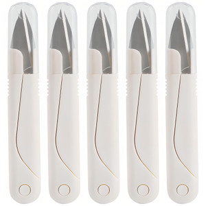 5-Pack Stainless Steel Thread Cutter Scissors - Ergonomic, Versatile, and Durable for Crafting, Embroidery, and Knitting