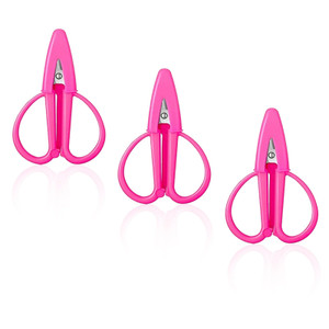 3Pcs Pink Mini Scissors Travel Set - Portable Craft Snips for Sewing, Crochet, Embroidery - Tiny Scissors with Covers, Ideal for Women & Girls on the