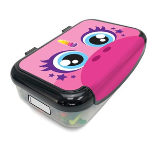 ZIPIT: Recycled Plastic Pencil Box - Pink Unicorn - Large Capacity Case, Character Stationery Organizer, School Supplies-Toy Holder, Snap Close, Kids