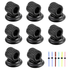 BTSKY 8 Pack Stainless Steel Pen Holder Clips - Magnetic Pen Clip Holder Fit Any Size Pens - Push pins for Refrigerator, Whiteboard, Erase Board, Bul