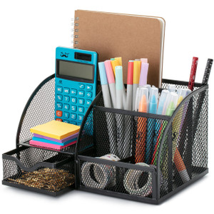 Mr. Pen- Mesh Desk Organizer, Black, Pen Holders Organizers, Desk Pencil Organizer, Pen Holder, Pencil Holder