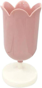 ZhangyiHot Pink Plastic Tulip Pen Holder Cute Pens Cup for Desk Pen Brush Organizer Office Stationery Supplies Home Decor Desk Supplies Holders and D