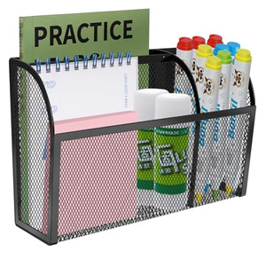 KZWKRG Magnetic Pencil Holder-Magnetic Basket for Fridge 3-Grid Mesh Magnetic Pen Holder for Refrigerator, Extra Strong Magnets Mesh Marker Holder Lo