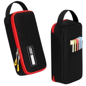 ECHSRT Big Pencil Case, Aesthetic Portable Zipper Pencil Bag with Hidden Pocket, Special Pouch for Men Women Adults, Stationery Organizer Pen Cases f