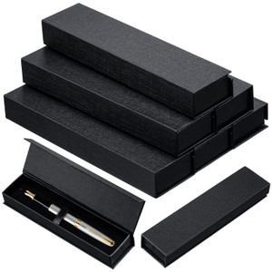 Gersoniel 6 Pcs Pen Boxes Gift Empty Black Pen Case with Cushion Cardboard Box Display Case for Jewelry Gift Birthday Souvenir Presentation Business