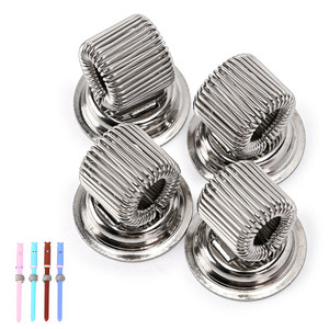 BTSKY Stainless Steel Magnetic Pen Holder Clips- Magnetic Pen Clip Holder Fit Any Size Pens Magnetic Push pins for Refrigerator Whiteboard Erase Boar
