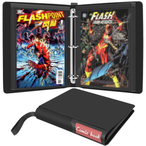 BILIPLE 3 Ring Comic Book Binder with Plastic Sleeves, Comic Book Storage Album for Current, Silver Age, Regular Comics, Comic Binder with 16 Heavywe