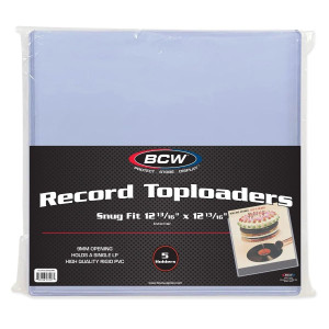 BCW Vinyl Album Topload Holders - 5 Pack | Snug Fit, Protective Cases | 9MM Depth | Rigid Plastic Vinyl Record Holders