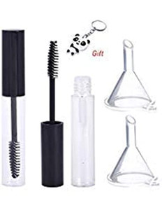 Pengxiaomei 2Pcs 10ml Empty Mascara Tube with Eyelash Wand, Eyelash Cream Container Bottle with Funnels Transfer Pipettes