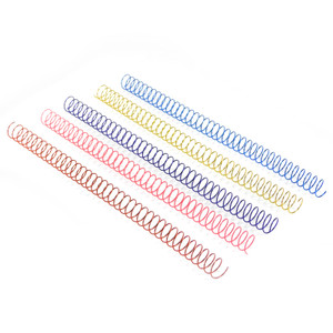 RAYSON 15.9mm Spiral Wire Coil Binding, 3:1 Pitch, 5/8" Metal Coils Spiral Binding 140 Sheets Capacity, Multicolor Color & Pack of 100