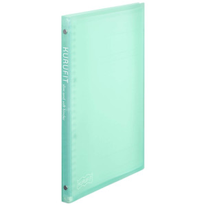 Maruman KURUFIT 26?Ring Binder with Colorful Flexible Translucent Cover, B5 Size, 7.17" x 10.12", Holds up to 60 Pages / 120 Sheets, Light Blue, Made