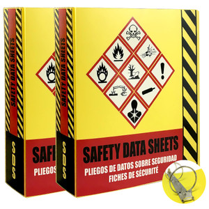 Ring Binder Depot 2 Pack of SDS Binder, Heavy Duty 3 Ring Binder with 1.5 In Capacity Holds 250 Pages, Trilingual with EnglishSpanishFrench, Durable