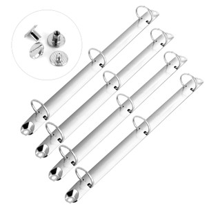 4 Pieces Letter Size Ring Binder Mechanism Replacement Kit Metal 3-Ring Binders Ring Loose Leaf Binding Spines Combs for Binder Organizers (4)