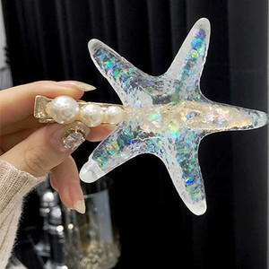 BARTOSI Starfish Hair Clips Mermaid Hair Clip Large Seashell Hair Accessories for Women and Girls (Pack of 2)