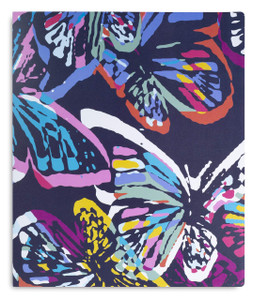 Vera Bradley 1 Inch 3 Ring Binder With Dividers and Sticker Labels, Holds Letter Size Papers, Flexible With Metal Rings and Interior Pockets, Butterf