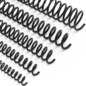 100 Pack Plastic Spiral Binding Coils,1/4", 5/16", 3/8", 1/2", 5/8", 4:1 Pitch Multi-Size Pack of 100