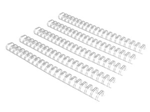 RAYSON Binding Wire Spines, 1/2 Inch, 21 Holes, 2:1 Pitch Double Loop Binding Wires Capacity 110 Sheets, Letter Size Silver Binding Spiral Pack of 10