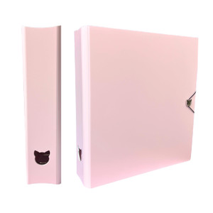 MEOWCAFE K-Keep A4 Plus 2 INCH Binder, Large Capacity Kpop Photocard Binder with 2 Backboards (ICY Pink)