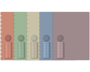 gisgfim 5 Set Discbound Notebook Cover and Disc Set 8.5 x 11.75 inch Inch Poly Cover with Disc Discbound Notebook Accessories for School Office Subje